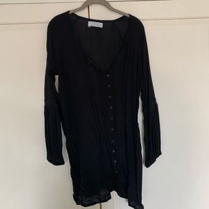 Auguste the label black button up dress